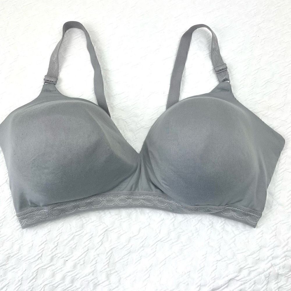 BUY 1 GET 1 FREE Warners 40d wire free comfortable bra smooth gray